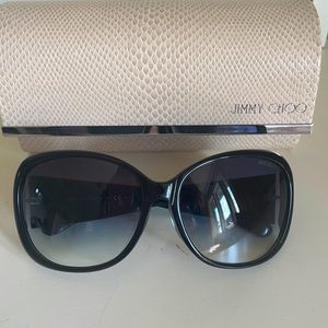 Jimmy Choo Black Crystal Star Sunglasses